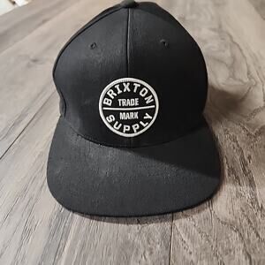 Brixton Men's Snapback Cap Hat Black One Size Streetwear Adjustable Logo Casual